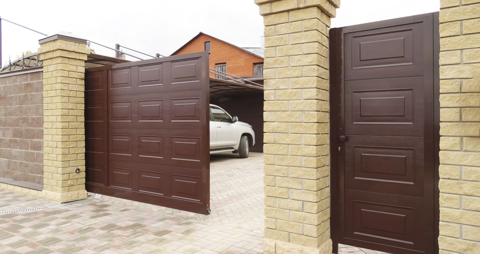 Ворота с калиткой в Донском под ключ